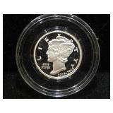 2016  .9999 Fine Silver Mercury Dime, w/ coa