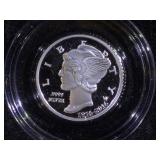 2016 .9999 Fine Silver Mercury Dime, w/ coa