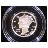 2016  .9999 Fine Silver Mercury Dime, w/ coa