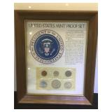 Framed 1961 US MINT PROOF SET