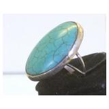 Sterling & Spiderweb Turquoise Native American