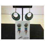 2- pairs of Sterling, 1- mexico, 1- hand crafted