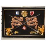 Military ordnance corps recognition display w/