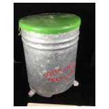 John Deere fertilizer hopper, galvanized steel,