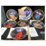 7 Star Trek collector plates, original papers and