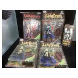 5 Lady Death figures, mip ,unopened