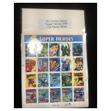 One Full Sheet US 39cent stamps,DC Comics  Super