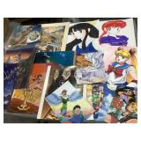 Lg group of Illustration art prints, plus 3