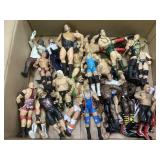 Box of  WWE Wrestling figures ,early 2000s