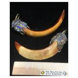 2 Enamel colored Lion