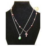 2- Sterling necklaces, 1- Sterling dolphin w/