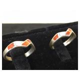 2- Sterling & coral Southwest. Connect rings,