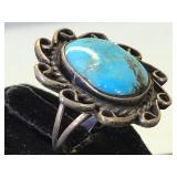 Sterling & Turquoise Southwest style ring, size