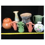 Vintage pottery lot, inc several hand thrown