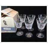 Waterford Lismore Claret, orig box, one chip