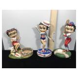 3 Danbury Mint Betty Boop figures