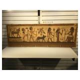 Egyptian handmade cloth scenic panel, 55 x 18