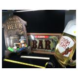 3 Bar advertising items, plaster Royal Tavern,
