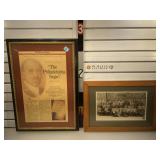 Vintage framed of News papers ‘The Philadelphia