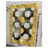 Hand made quilt approx 6.5ft x 5ft