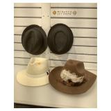 Lot of 4 hats including hoofs hat and more