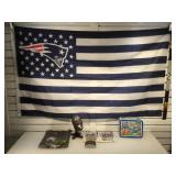 Lot of miscellaneous items, Patriots flag, Star