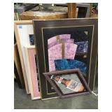 Lot of framed prints and Coors beer mirror