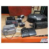 Lot of radios and boom boxes