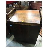 Vintage wooden clothes hamper