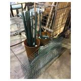 Metal wire shelf with poles