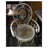 Vintage wrought iron chair