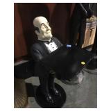 33 inch tall butler statue with tray