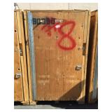 Wooden storage crate w/contents, costumer must