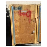 Wooden storage crate w/contents, costumer must