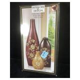 3 ceramic vase, nos in unopened box