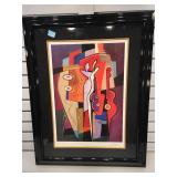 Framed Alfred Gockel seriolithograph plate signed