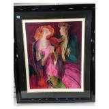 Large framed Linda Le Kinff seriolithograph plate