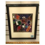 Framed seriolithograph signed by artist on the
