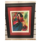 Framed Linda Le Kinff seriolithograph plate