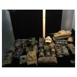 Lot of model tanks some w/missing parts and more