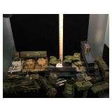 Lot of model tanks some w/missing parts and more,