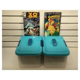 2 bins full of duplicate comics