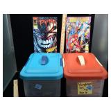 2 bins full of duplicate comics