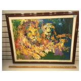 Framed signed LeRoy Neiman lithograph Tigers
