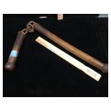 Vintage wood and metal Ninja Flail