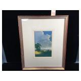 Antique framed and matted Maxfield Parrish print