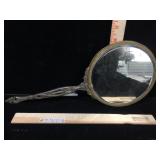 Vintage/antique handled vanity mirror - double