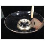 Sterling footed center piece bowl with candle