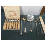 Lot of silverplated flatware