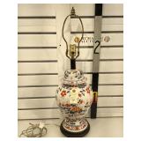 Vintage Lamp Asian Jar hand painted